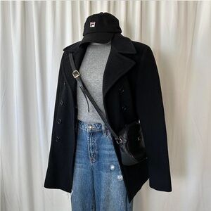 Jones New York wool cashmere blend double-breasted Black 8.